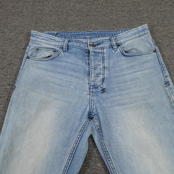 Ksubi Chitch Jean Philly Blue Jeans Mens 33x32 Light Wash Distressed Denim - Picture 4 of 16